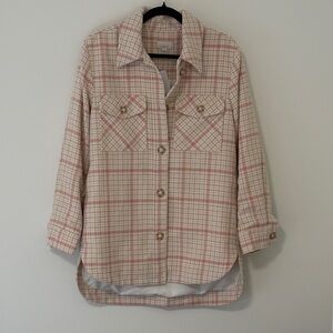NWT Loft Oversized Plaid Shirt Jacket